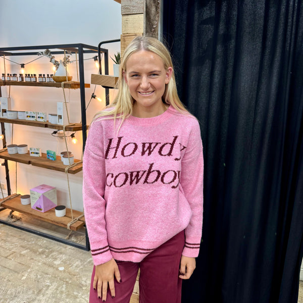 Howdy Cowboy Knit - Blush