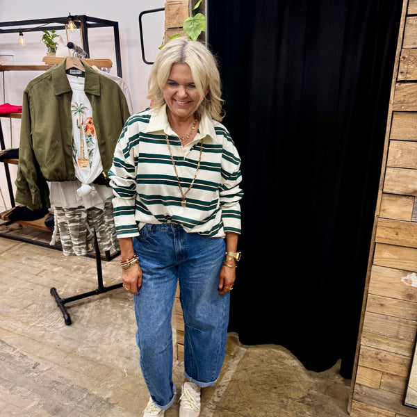 Beau Stripe Rugby Top
