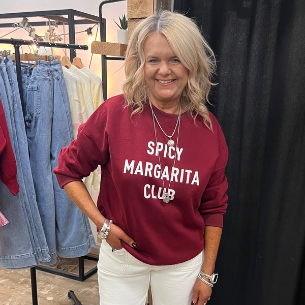 Spicy Margarita Club - Fleece Sweater - Wine