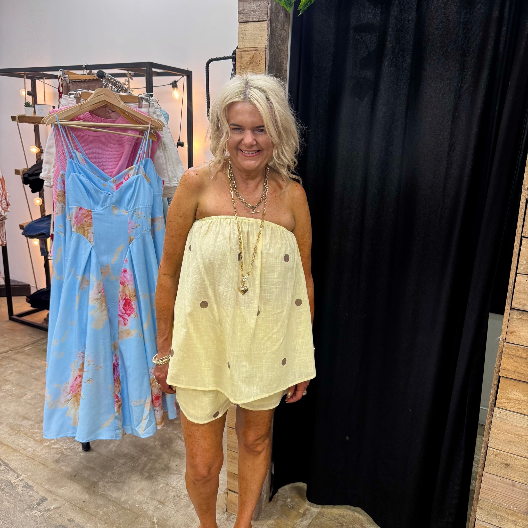 Kirby Strapless Top & Shorts Set