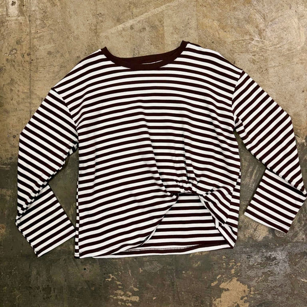 Bronte Tuck Stripe Longsleeve - Choc