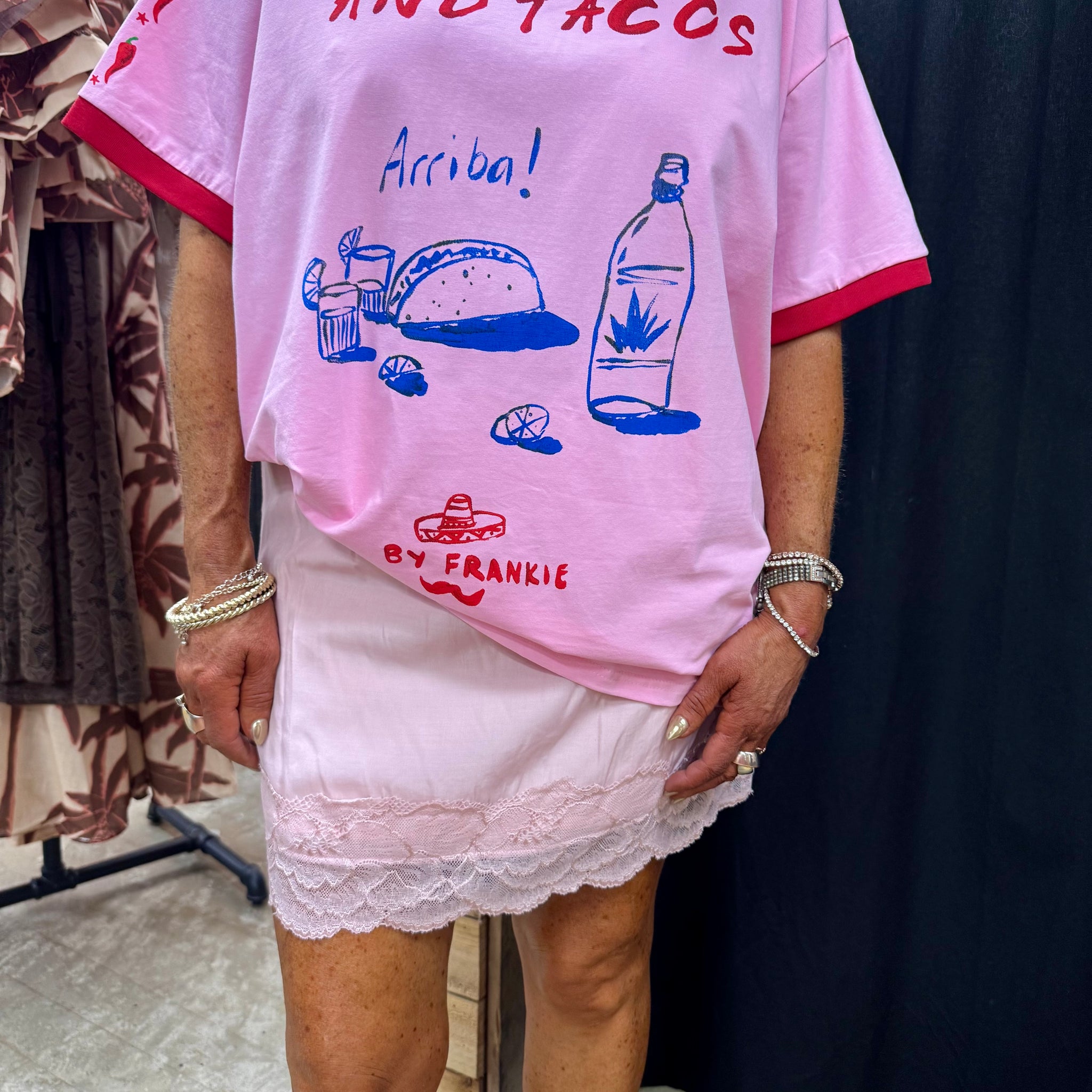 By Frankie Lace Skirt - Pink