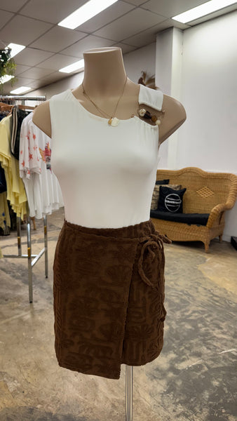 By Frankie Towel Wrap Skirt - Chocolate