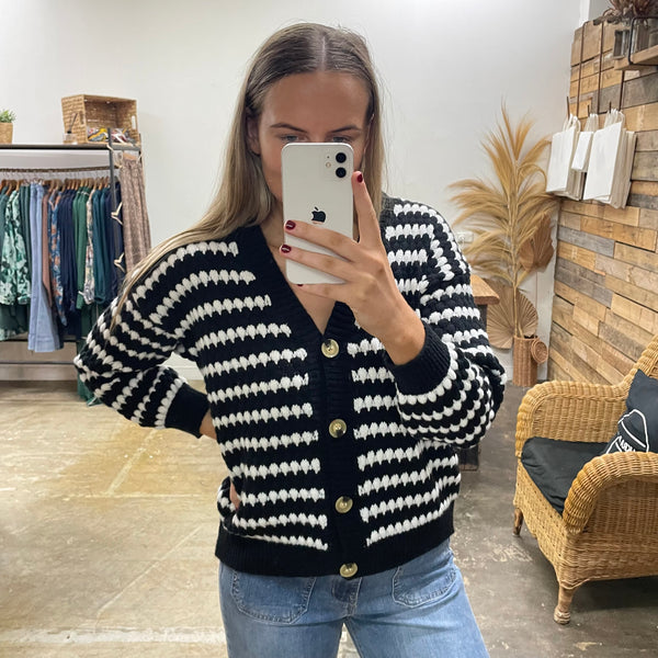 Stripe Cardi Knit