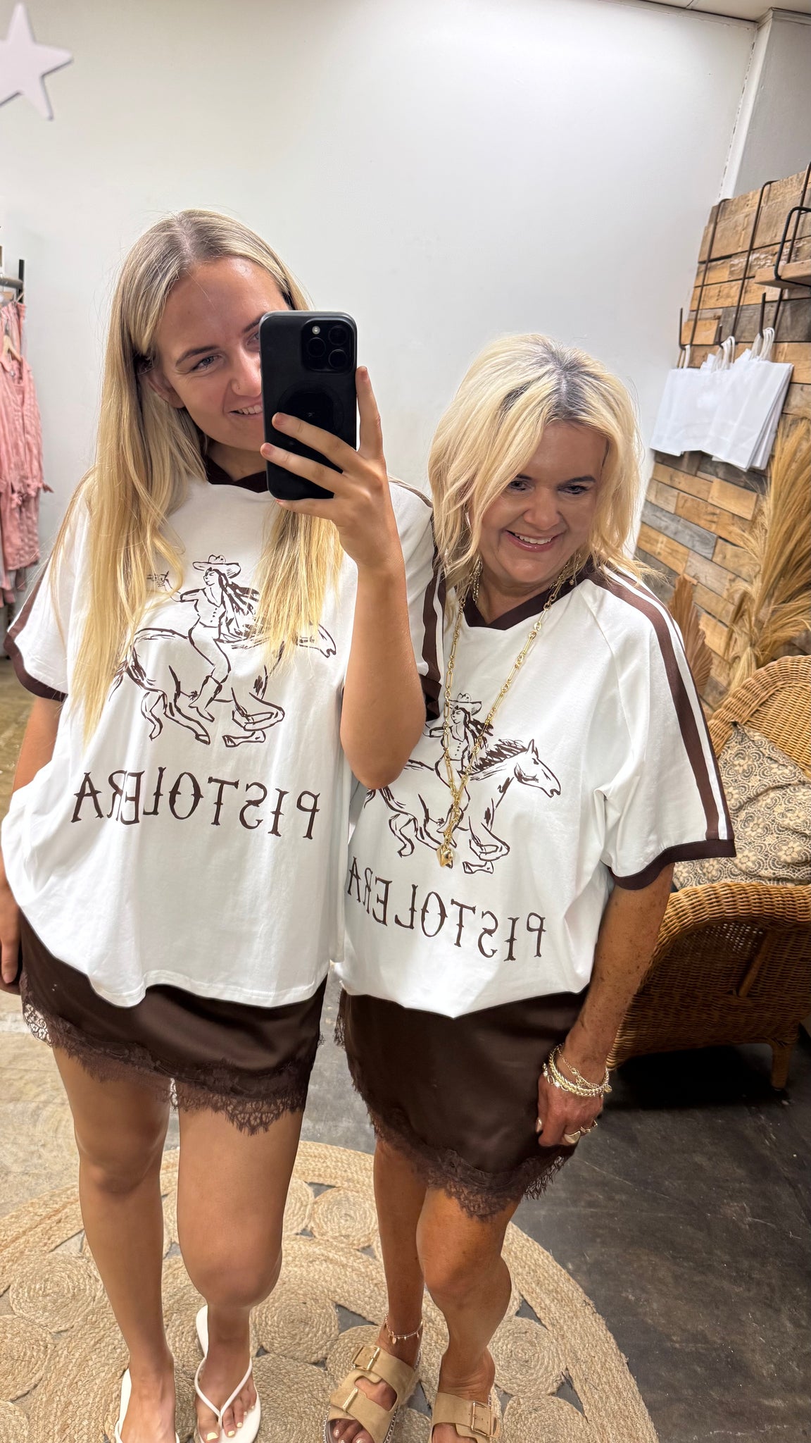 By Frankie Chocolate Lace Skirt