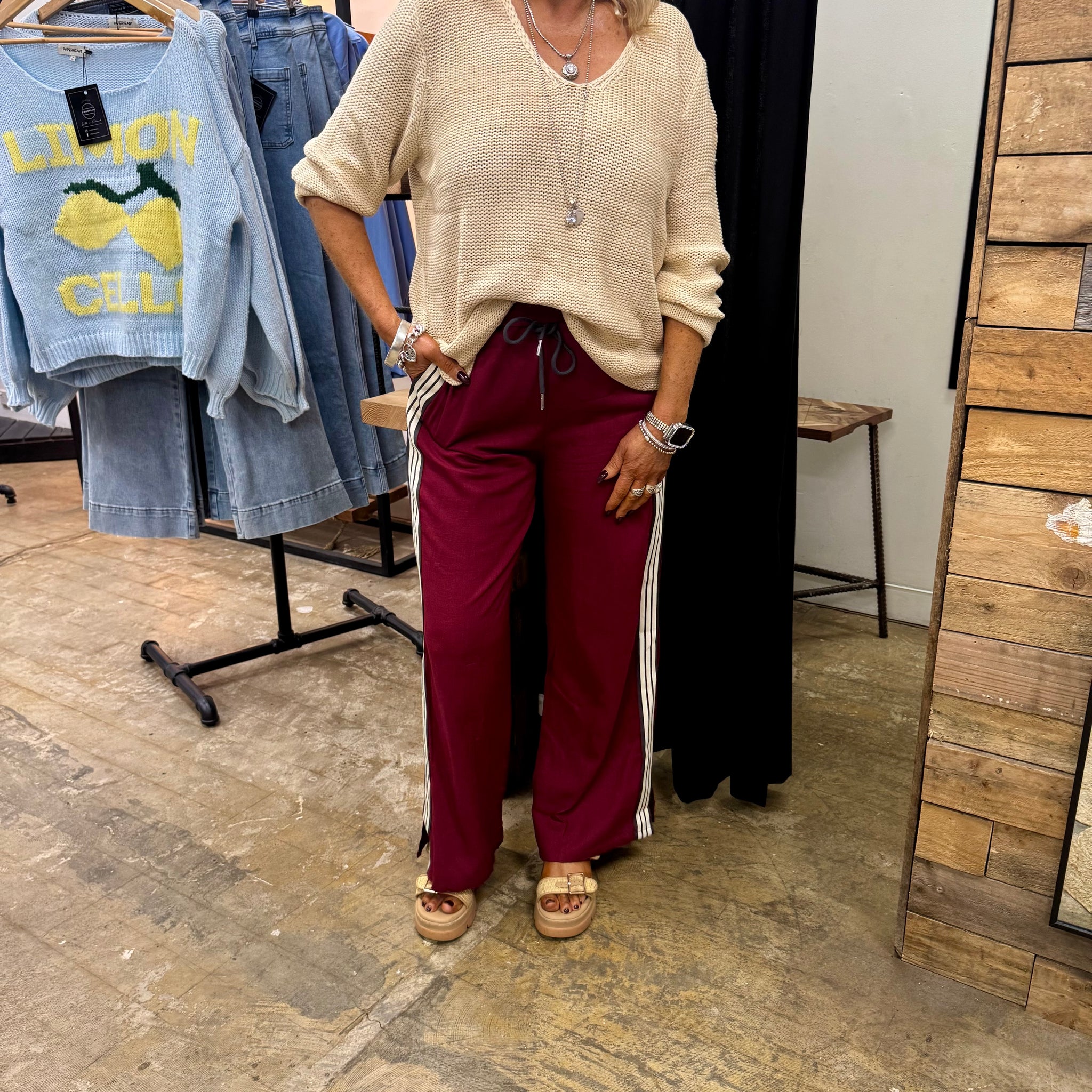 Hunter Racer Pants - Burgundy