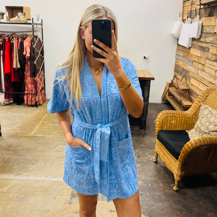 By Frankie Towel Robe - Sky