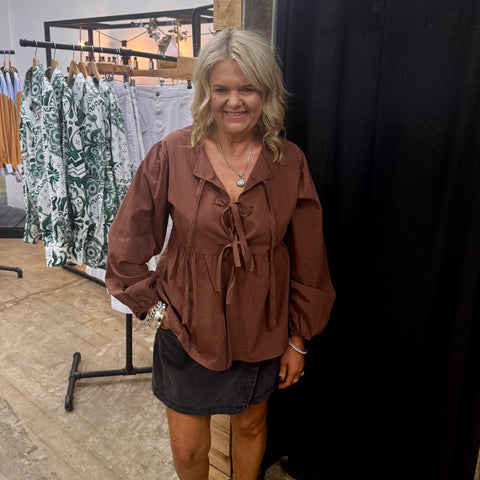 Cooper Tie Blouse