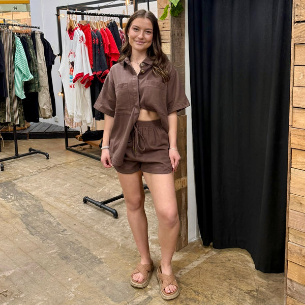 By Frankie Denim Set - Choc