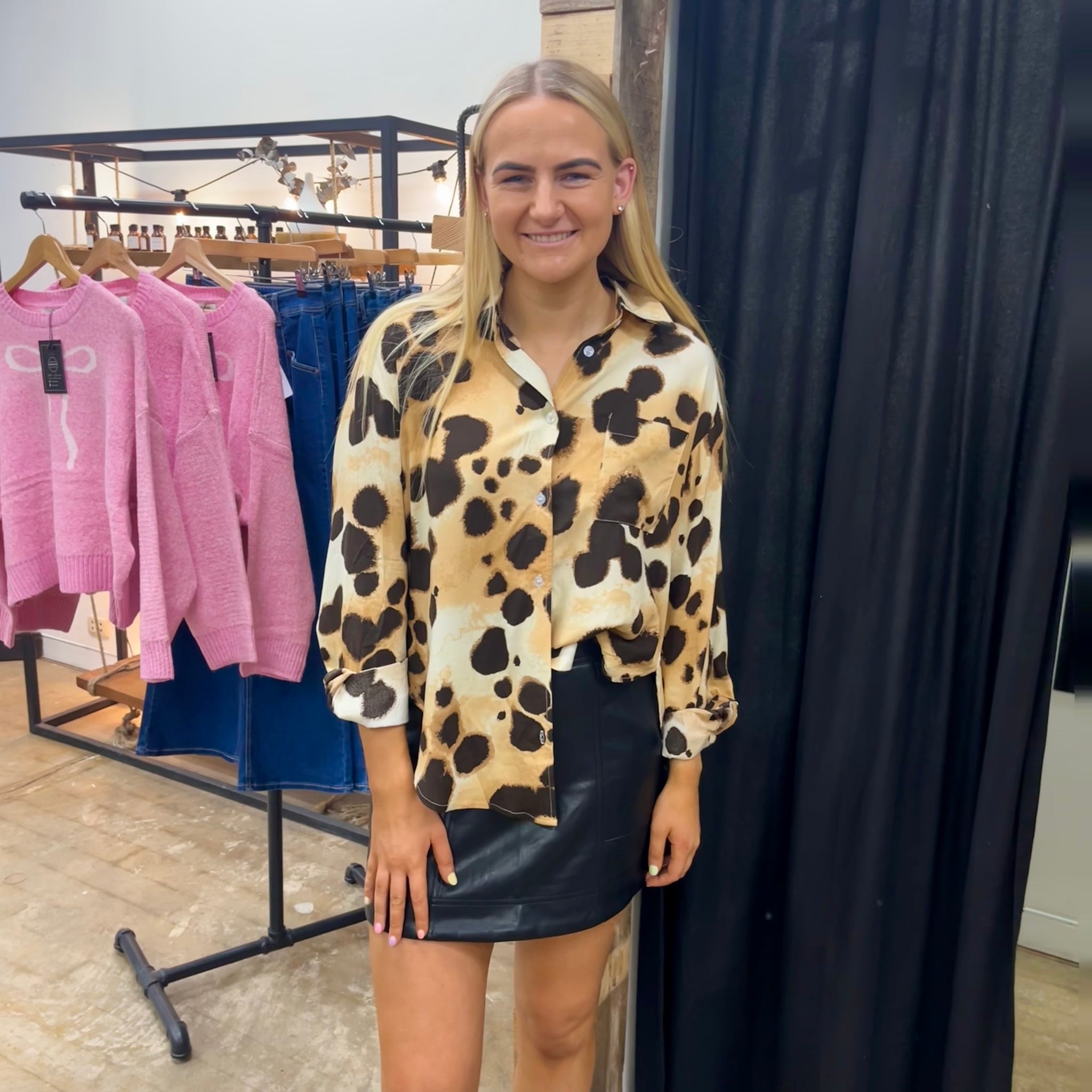Janie Leopard Blouse