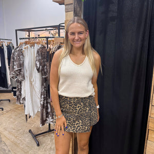 Portia Leopard Skort