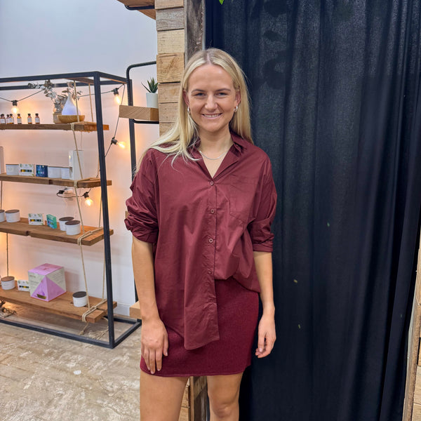 Boston Skirt - Burgundy