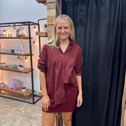 Boston Skirt - Burgundy