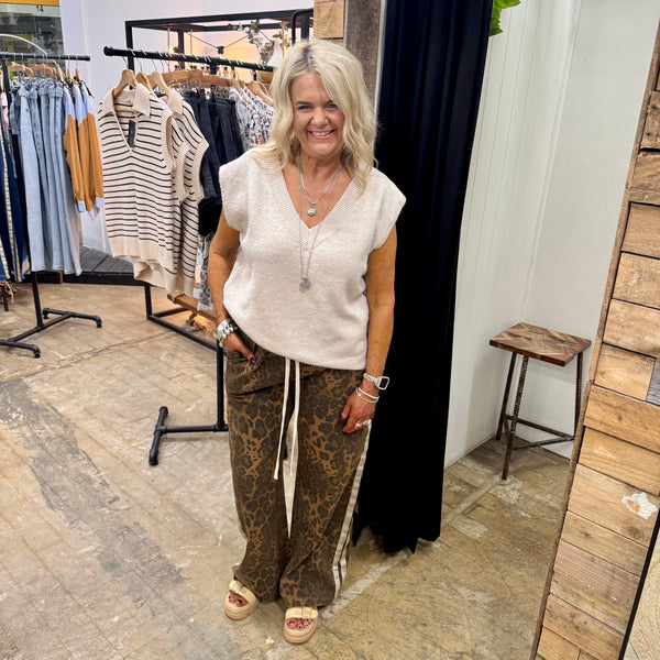 Atlas Dark Leopard Racer Denim