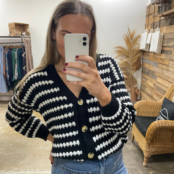 Stripe Cardi Knit