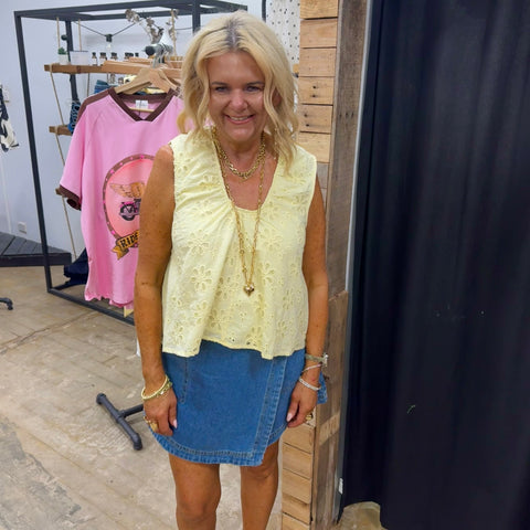 GiGi  Lace Top - Butter