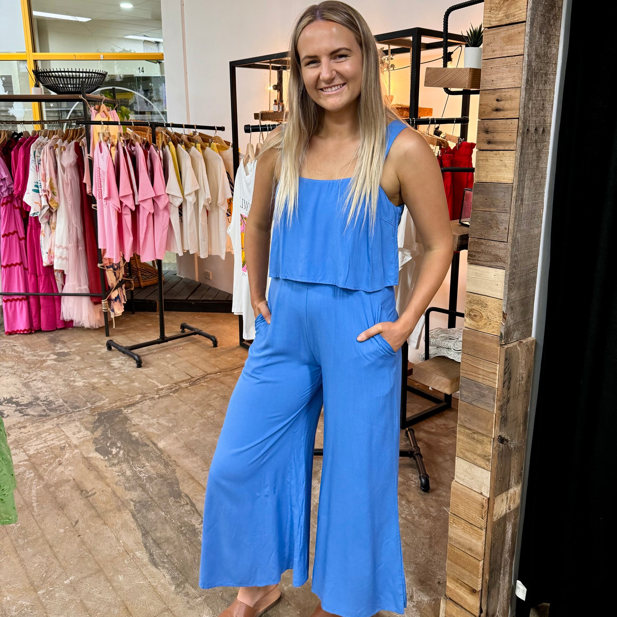 Luna Jumpsuit - Azure