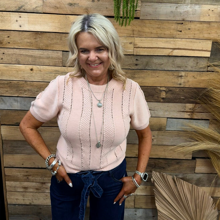 Wednesday Knit Top - Blush