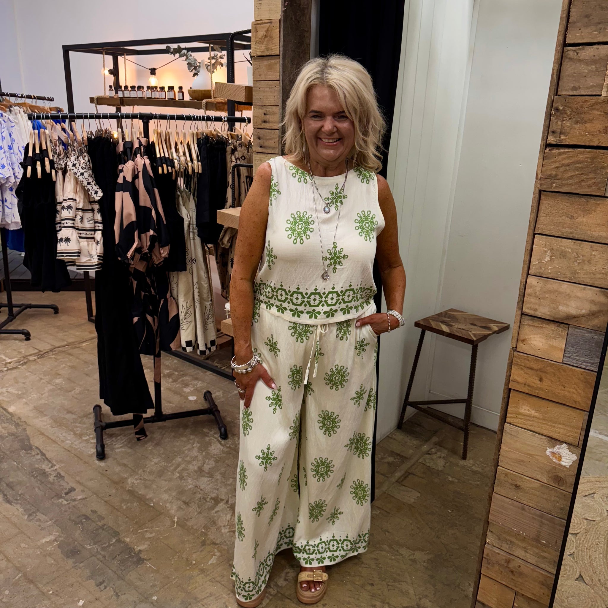 Tia Pants - Lime Splash