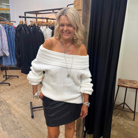Knox White Knit - L