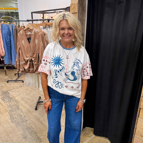 Mermaid and Cowboys Tee