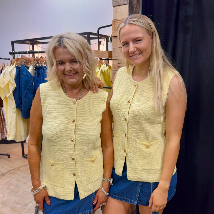 Whitney Knit Vest - Butter