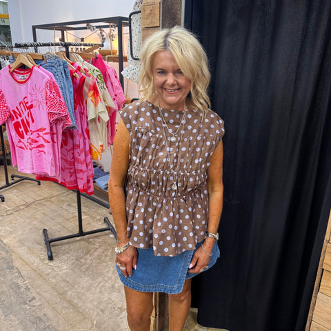 Freya Polka Dot Top