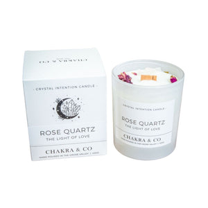 Rose Quartz Crystal Intention Candle 400g