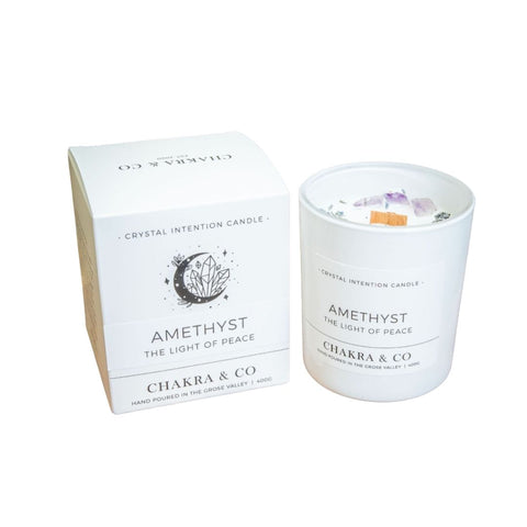 Amethyst Crystal Intention Candle 400g