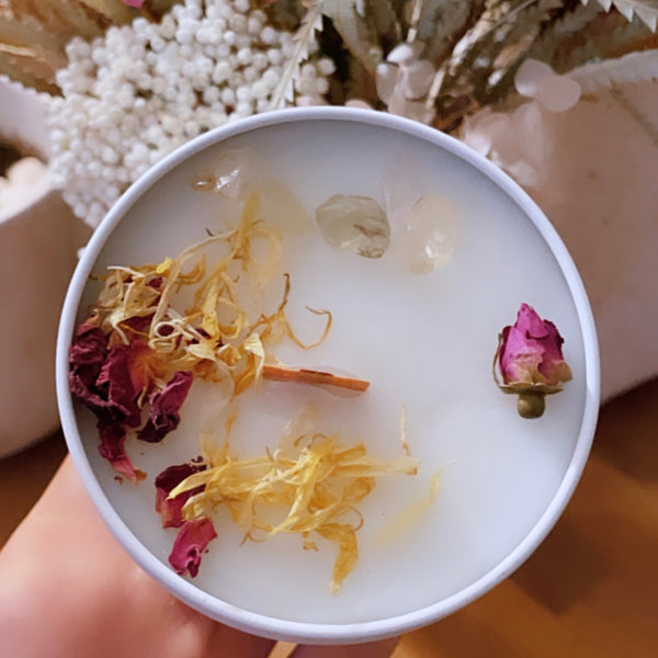 Citrine Crystal Intention Candle 215g